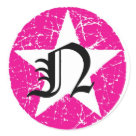 round_sticker - DJ Nancy Starr logo hot pink