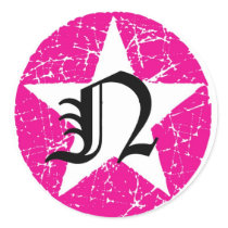 DJ Nancy Starr logo hot pink stickers