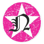 DJ Nancy Starr logo hot pink stickers