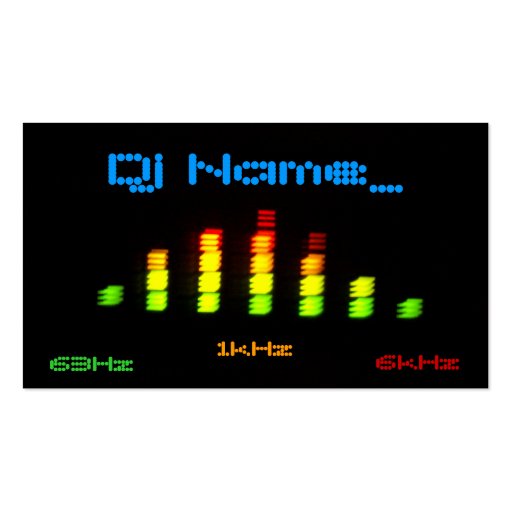 Dj Personal Equalizer Bar EQ - add your name Business Card