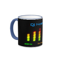 Dj Personal Equalizer Bar EQ - add your name Coffee Mugs
