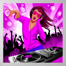 DJ Raver Chick Print