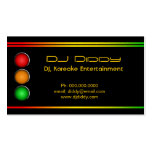 DJ Reggae Traffic Lights Custom Business Card