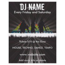 DJ Shadows Music Flyer by ZazzleFlyers DJ Shadows Music Flyer