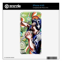 DJ Sing Iphone 4s Decals
