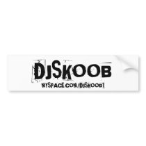 Dj SKOOB BUMPER bumper stickers by steveblankenship2004 Dj SKOOB BUMPER bumper stickers
