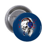 DJ Skull Pinback Buttons