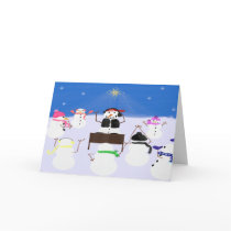 DJ Snowman and Friends Card by SialiciousStationary DJ Snowman and Friends Card