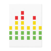 dj sound audio equalizer post cards