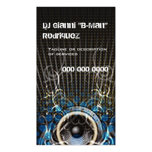 DJ Speaker Rays Business Card (front side)