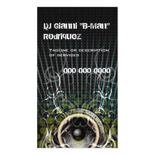 DJ Speaker Rays Business Card