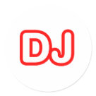 round_sticker - DJ - Disc Jockey DJing DJs. Are you a DJ?: Sizes 