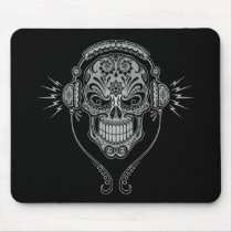DJ Sugar Skull – Black Mouse Pads