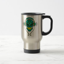 DJ Sugar Skull – Blue and Yellow Mugs