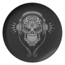 DJ Sugar Skull, dark Party Plates