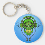 DJ Sugar Skull – Green and Blue Key Chains