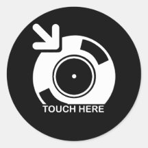 DJ Touch Here Sticker