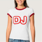 ladies_casual_ringer_tshirt - DJ - Disc Jockey DJing DJs. Are you a DJ?: Sizes  Available colors: whitered