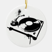 DJ Turntable Christmas Ornament