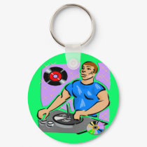 DJ Turntable Dreams keychains