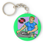 DJ Turntable Dreams Key Chain