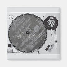 DJ Turntable Fridge Magnet