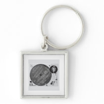 DJ Turntable Keychain