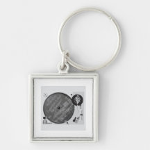 DJ Turntable Keychain