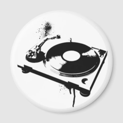 DJ Turntable Fridge Magnet