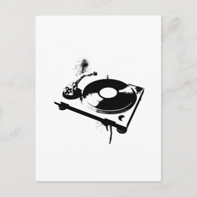 DJ Turntable Postcards