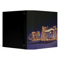 Djed pillar pectoral and wedjet eye pectoral 3 ring binders