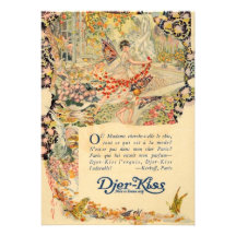 Djer Kiss French Perfume Label Custom Invitations