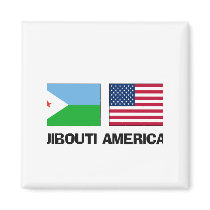 Djibouti American magnets by flagshirt Djibouti American magnets