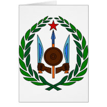 Djibouti coat of arms greeting card