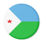 Djibouti Fisheye Flag Magnet