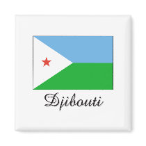 Djibouti Flag Design magnets by flagshirt Djibouti Flag Design magnets