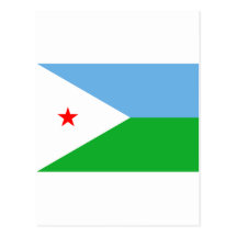 Djibouti Flag DJ Post Card