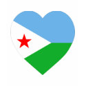 Djibouti Flag Heart t-shirts