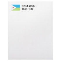 Djibouti Flag letterhead by flagshirts Djibouti Flag letterhead