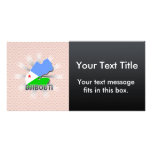 Djibouti Flag Map 2.0 Photo Greeting Card