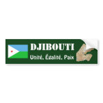 Djibouti Flag Map Text Bumper Sticker