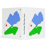 Djibouti Flag Map full size Vinyl Binder
