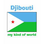 Djibouti Flag Map Text Ladies Baby Doll