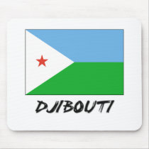 Djibouti Flag mousepads by flagshirt Djibouti Flag mousepads