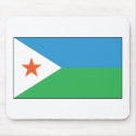 Djibouti Flag Mousepad by FlagTshirts Djibouti Flag Mousepad