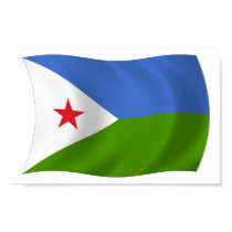 Djibouti Flag Poster Print by LivingFlags2 Djibouti Flag Poster Print