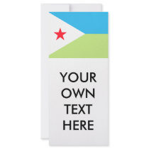 Djibouti Flag Custom Rack Card