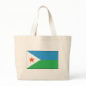 Djibouti Flag Tote Bag by FlagTshirts Djibouti Flag Tote Bag