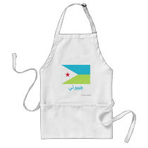 Djibouti Flag with Name in Arabic Apron