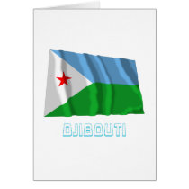 Djibouti Waving Flag with Name Cards